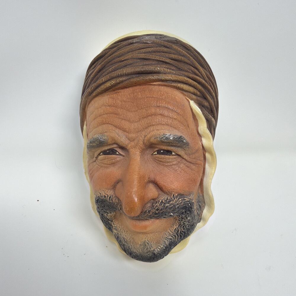 Bossons PERSIAN 1961 Chalkware Head Wall Art Congleton England Unique Gift